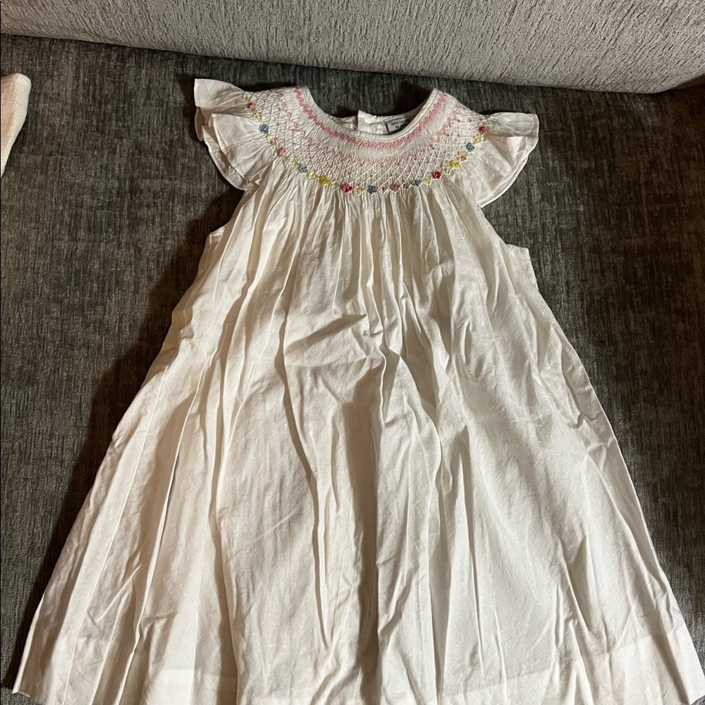 Toddler Girl 18m White Smocked Dress